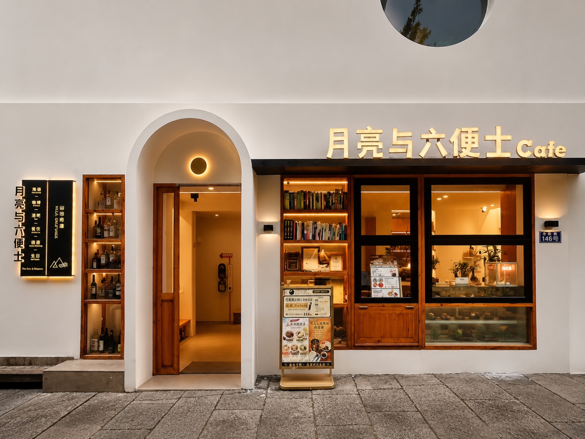 The Moon and Sixpence entrance and café on Dadou Road